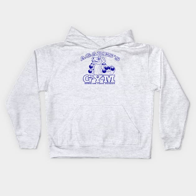 Agares's Gym Navy Kids Hoodie by AmberStone